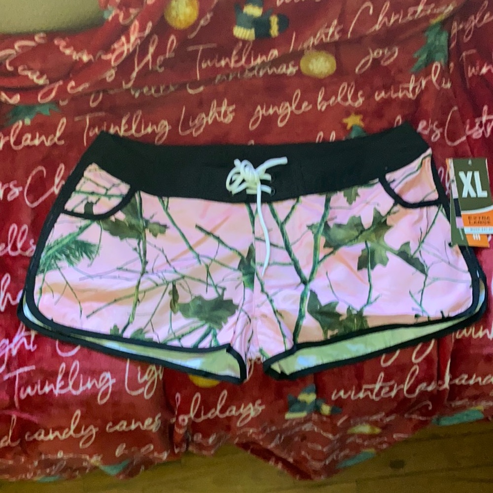 Pink camo shorts